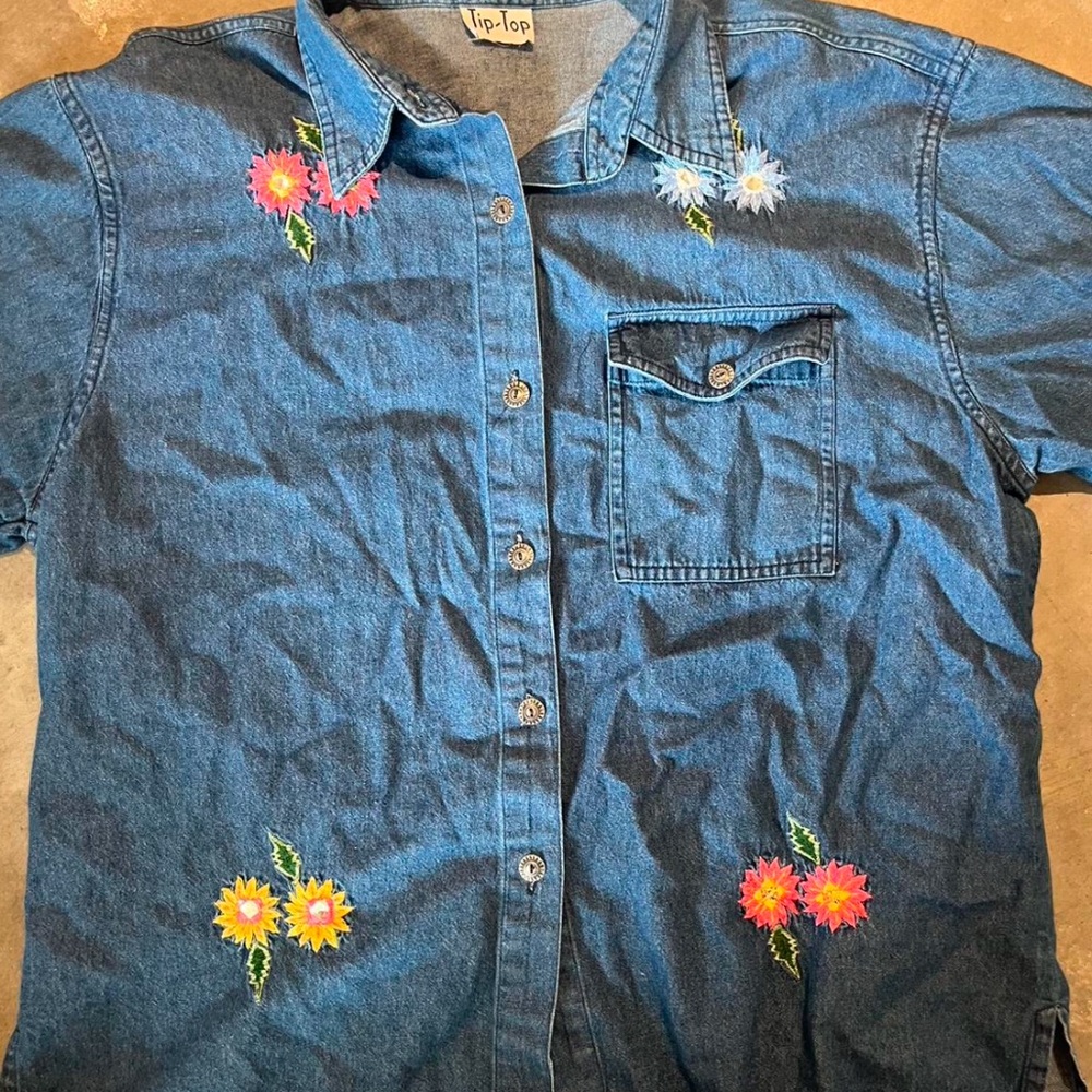 Denim button up
